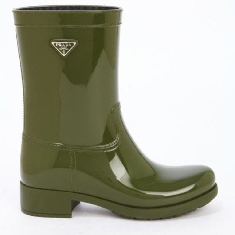 Prada Wellington - Rain Boots, Green